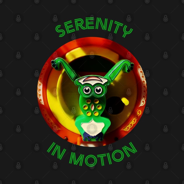 Serenity in Motion - Cute Frog doing Tai Chi by FrogAndToadsWorkshop