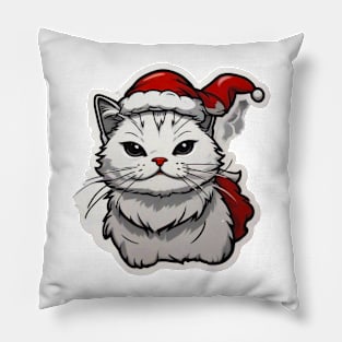 Santa cat Pillow