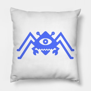 Diamond Spider Crab Blue Pillow