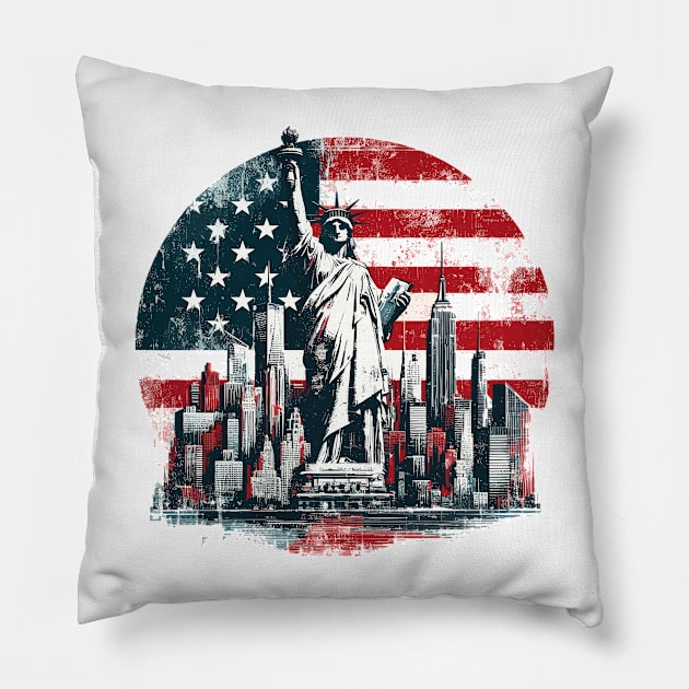 New York City Pillow by Vehicles-Art