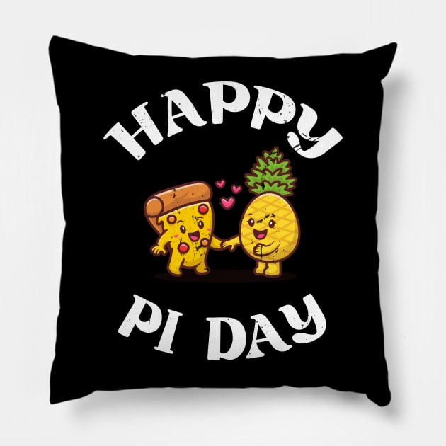 Happy Pi Day Math Teacher Gifts Leopard Rainbow Pineapple Pillow by KRMOSH