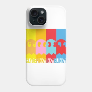 PACMAN Inky, Blinky, Pinky and Clyde Phone Case