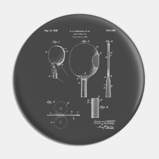 Table Tennis Patent - Tennis Paddle Art - Antique Pin