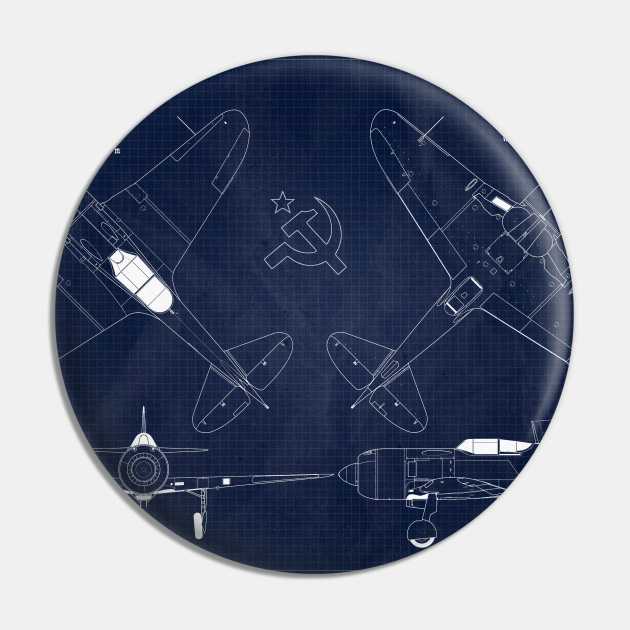 Lavochkin La7 URSS Blueprint Pin by Aircraft.Lover