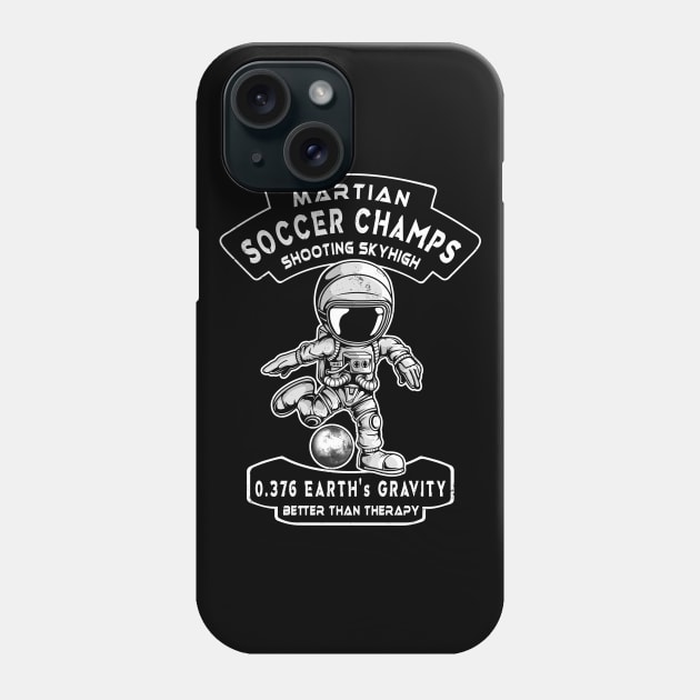 Spaceman playing Soccer Phone Case by NicGrayTees
