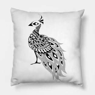 pavo real the royalty peacock bird ecopop Pillow