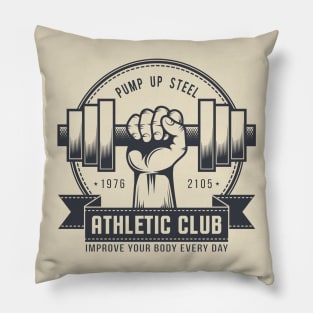 Gym logo in vintage style Pillow