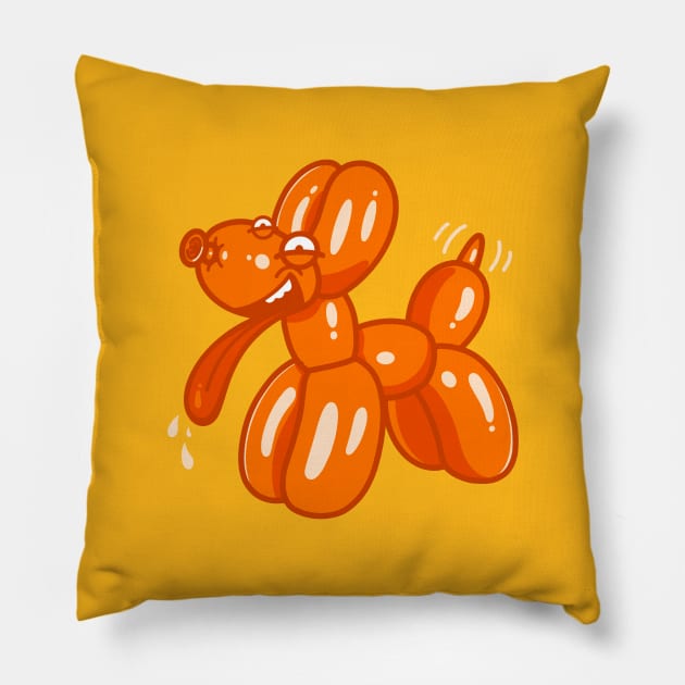 Balloon Dog Art Pillow by stayfrostybro