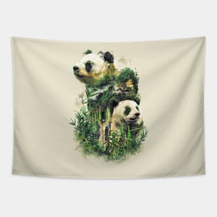 Surreal Panda Power Tapestry