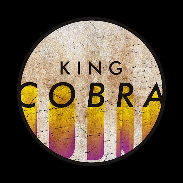 King Cobra - VINTAGE YELLOW CIRCLE by GLOBALARTWORD