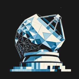 Geometric Observatory | Abstract Radio Telescope Tee T-Shirt