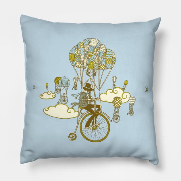 Bicycle Race Pillow by valorandvellum