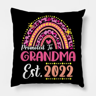 Promoted to Grandma Est.2022 Rainbow Mama to Be New Mama Pillow