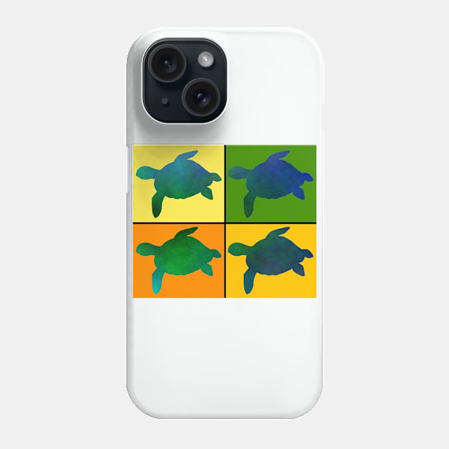 COLOR Tiled Sea Turtles Phone Case by SartorisArt1