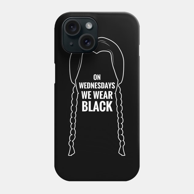 On Wednesday we wear Black Phone Case by TeeAgromenaguer