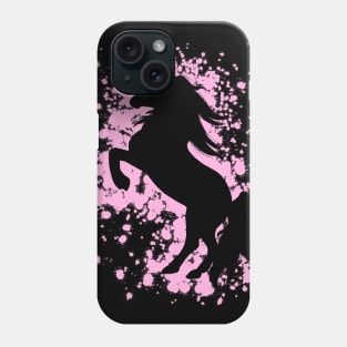 Rearing Pink Unicorn Silhouette Phone Case