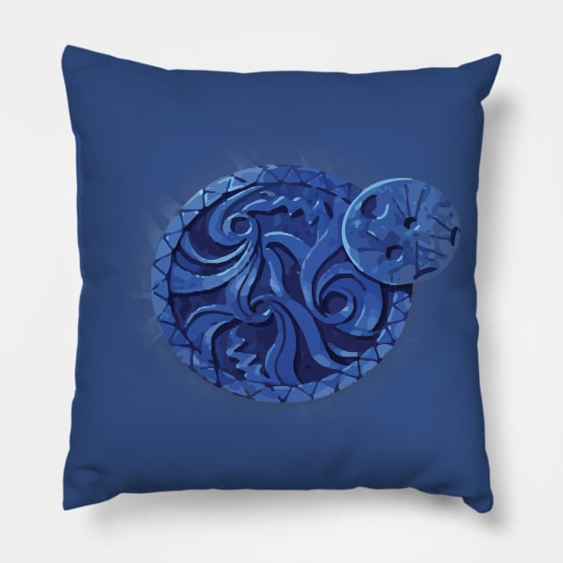 Lunar 2 Eternal Blue Mural Pillow by GunyenTony