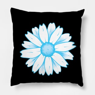 Cool Blue Flower Pillow