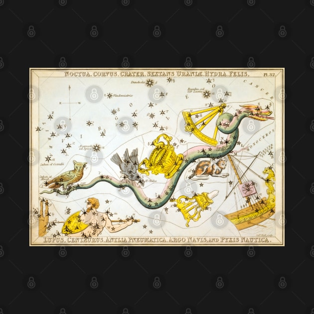 antique sky map for travelers by MiRaFoto