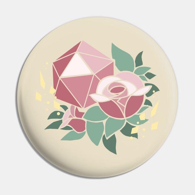 Pretty Poly Rose Pin by thedicegoddess