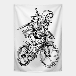 SEEMBO Ninja Cycling Bicycle Biking Biker Bicycling Fun Bike Tapestry