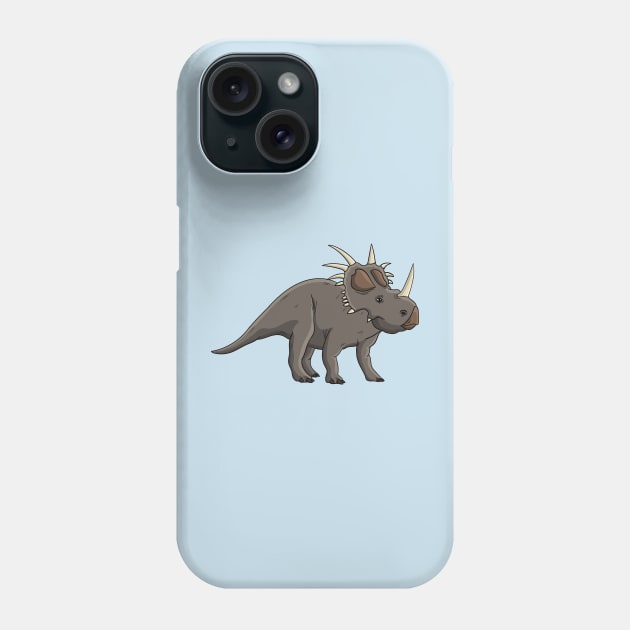 Styracosaurus cartoon illustration Phone Case by Cartoons of fun