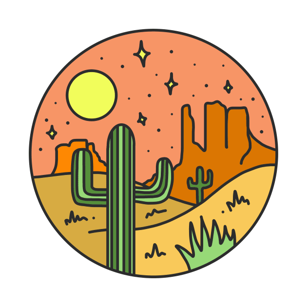 Cactus Desert Landscape by greatwave