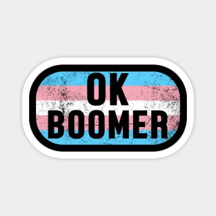 OK Boomer - Gen Z Transgender Pride Flag Magnet