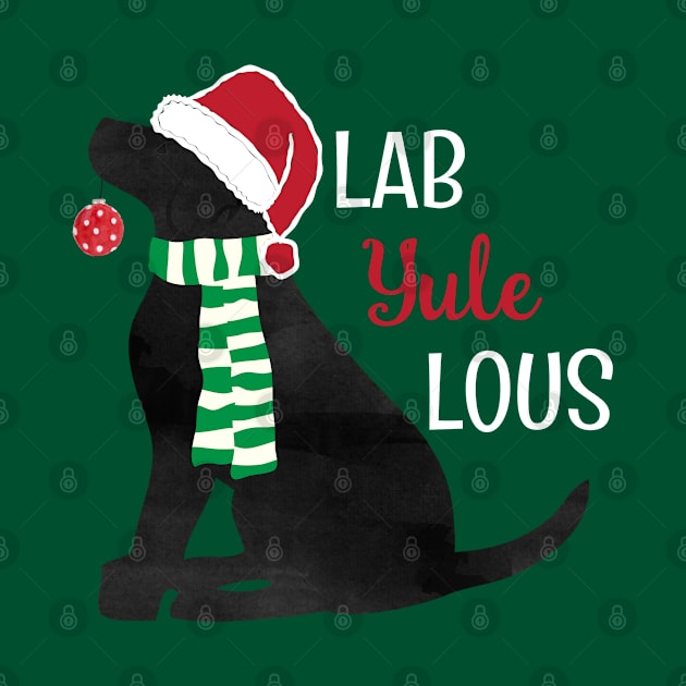 Holiday Black "Lab Yule Lous" Xmas Dog by EMR_Designs