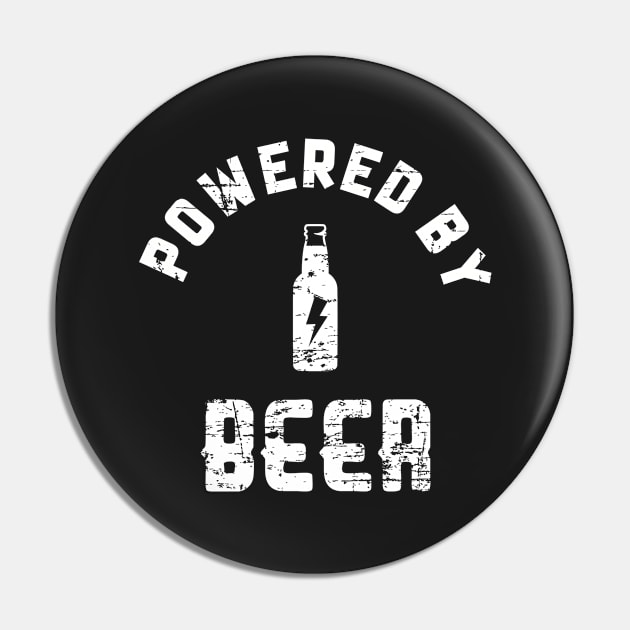 Powered By Beer Pin by thriftjd