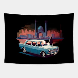 Classic car in Iran Tapestry