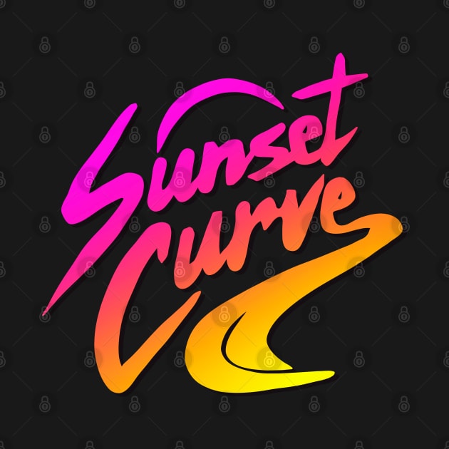 Sunset Retro Vintage Ombré Curves by acatalepsys 