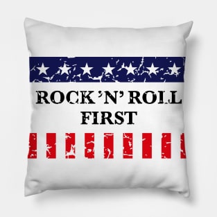 Rock ’n’ Roll First (Music / USA / America / Vintage) Pillow