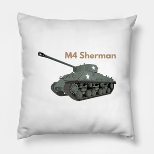 M4 Sherman American WW2 Tank Pillow