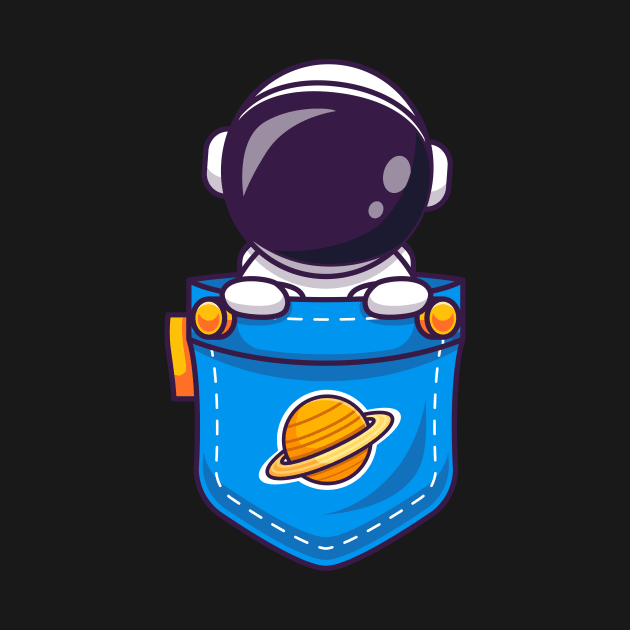 Cute Astronaut In Pocket Cartoon by Catalyst Labs