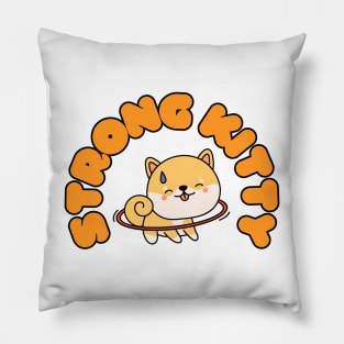 Strong Kitty Kids Shirt Pillow