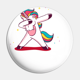 Unicorn dabbing Pin