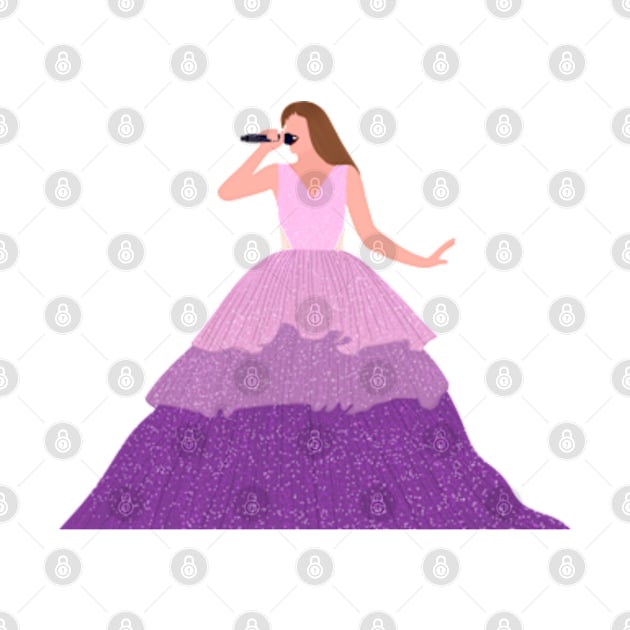 speak now eras tour purple gown by FunartsbyM