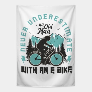 Never Underestimate an Old Man With an EBike Tapestry