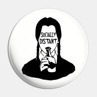 Wednesday Adams Social Distant Pin