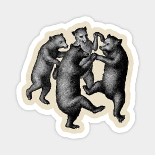 Frolicking Bears Magnet