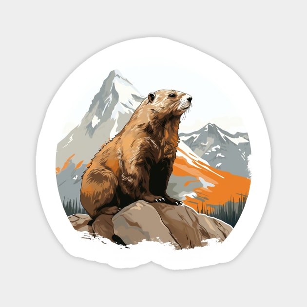 Marmot Magnet by zooleisurelife