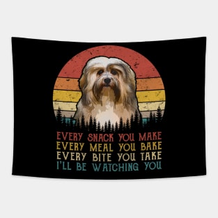 Retro Havanese Every Snack You Make Every Meal You Bake Tapestry