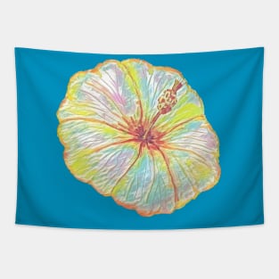 Hibiscus Tropical Flower Artistic Watercolor Tapestry