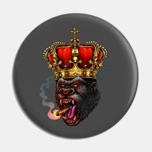 Smoking Kong Head with the crown Pin