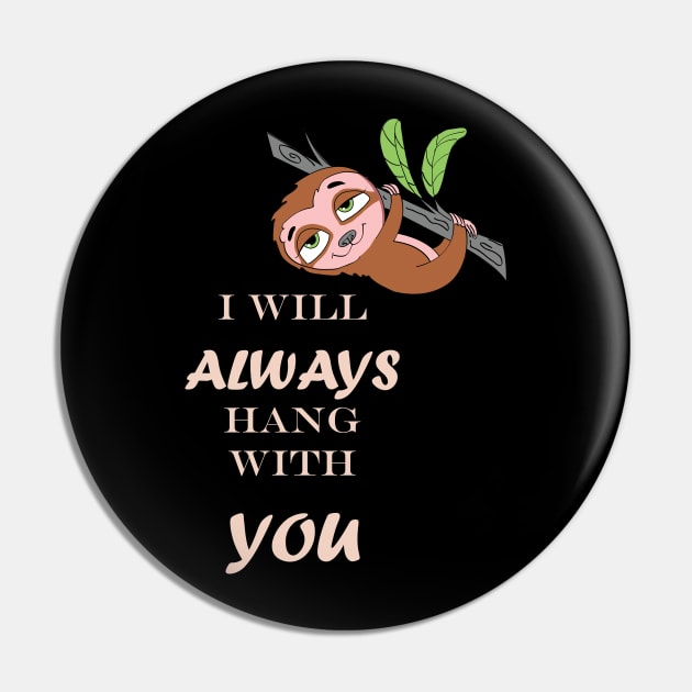 Funny Cute Hanging Sloth Pin by Foxydream