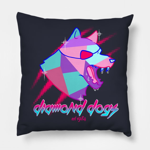 DIAMOND DOGS Pillow by ruishi