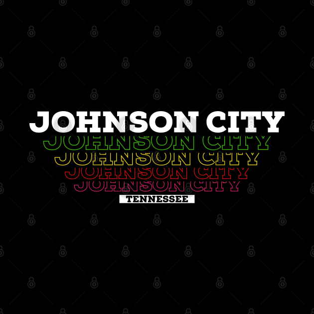 I Love Johnson City Tennessee USA Vintage by Zen Cosmos Official