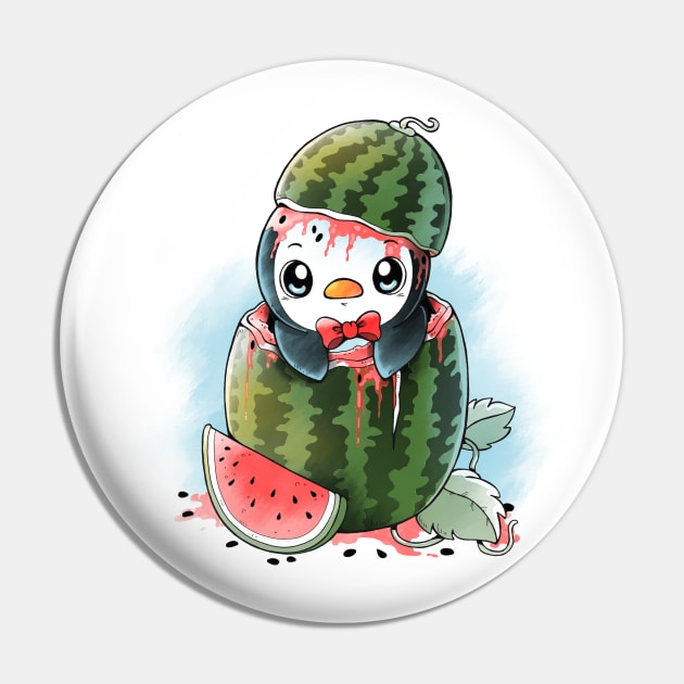 Melon Penguin Pin by Vallina84