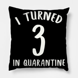 I Turned 3 In Quarantine Pillow